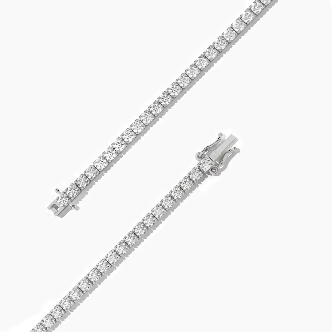 Round Diamond Tennis Necklace