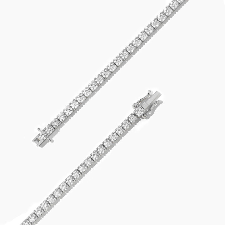 Round Diamond Tennis Necklace